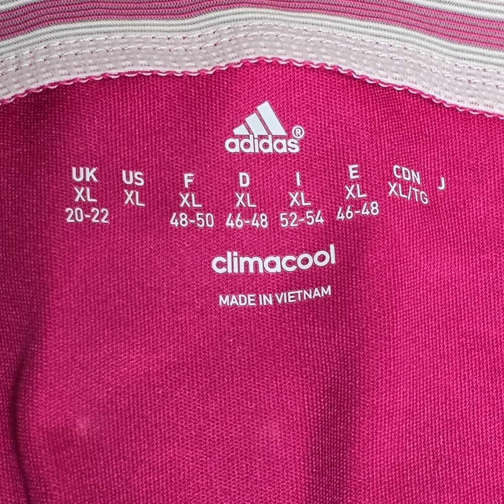 Sergio Ramos Adidas Women's Bright Pink V-Neck Jersey REAL MADRID 2014 2015 AWAY - Picture 11 of 13